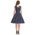 Grace Karin Ladies Sexy Design 50s Retro Black Polka Dots Cotton Dress CL008901-12